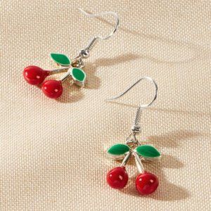 Cherry dangle earrings.